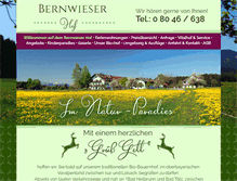 Tablet Screenshot of bernwieserhof.de
